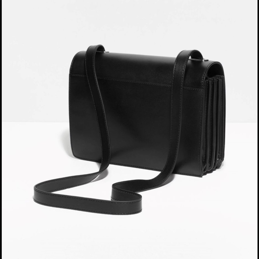& Other Stories Pleated Leather Shoulder Bag